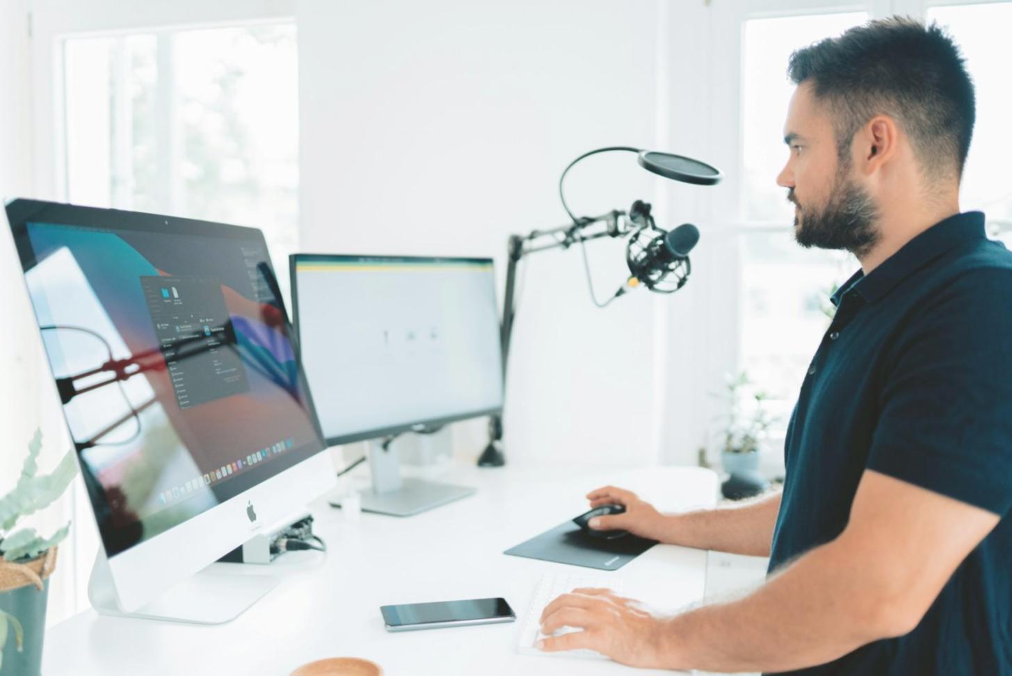 Financial risk analysis workspace with data visualization and strategic planning materials